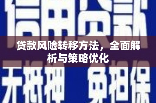 澳门半岛贷款风险转移方法，全面解析与策略优化