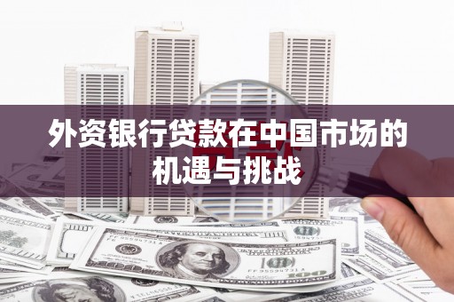 嘉兴外资银行贷款在中国市场的机遇与挑战