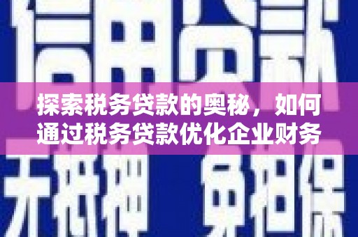 荔浦探索税务贷款的奥秘，如何通过税务贷款优化企业财务
