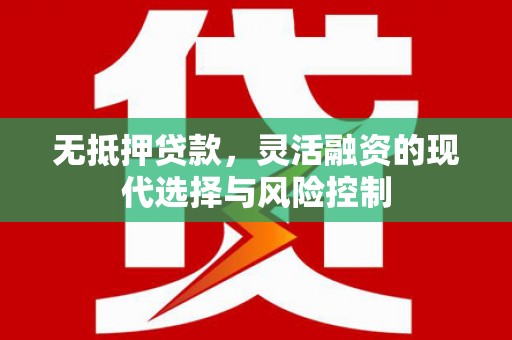 官田无抵押贷款，灵活融资的现代选择与风险控制