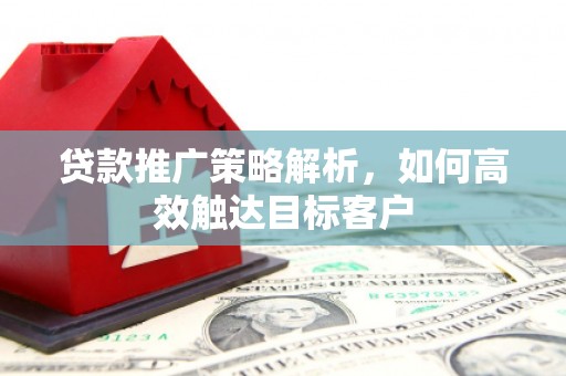 甘洛贷款推广策略解析，如何高效触达目标客户