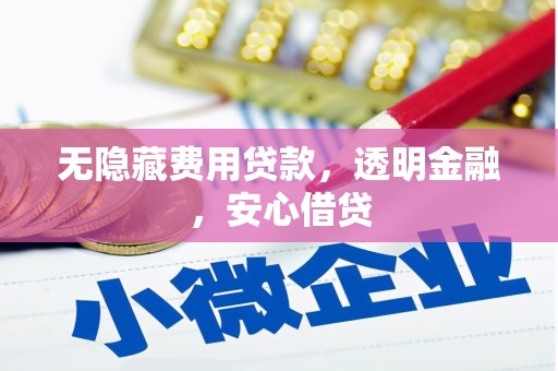 常平无隐藏费用贷款，透明金融，安心借贷