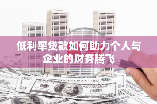 白沙低利率贷款如何助力个人与企业的财务腾飞